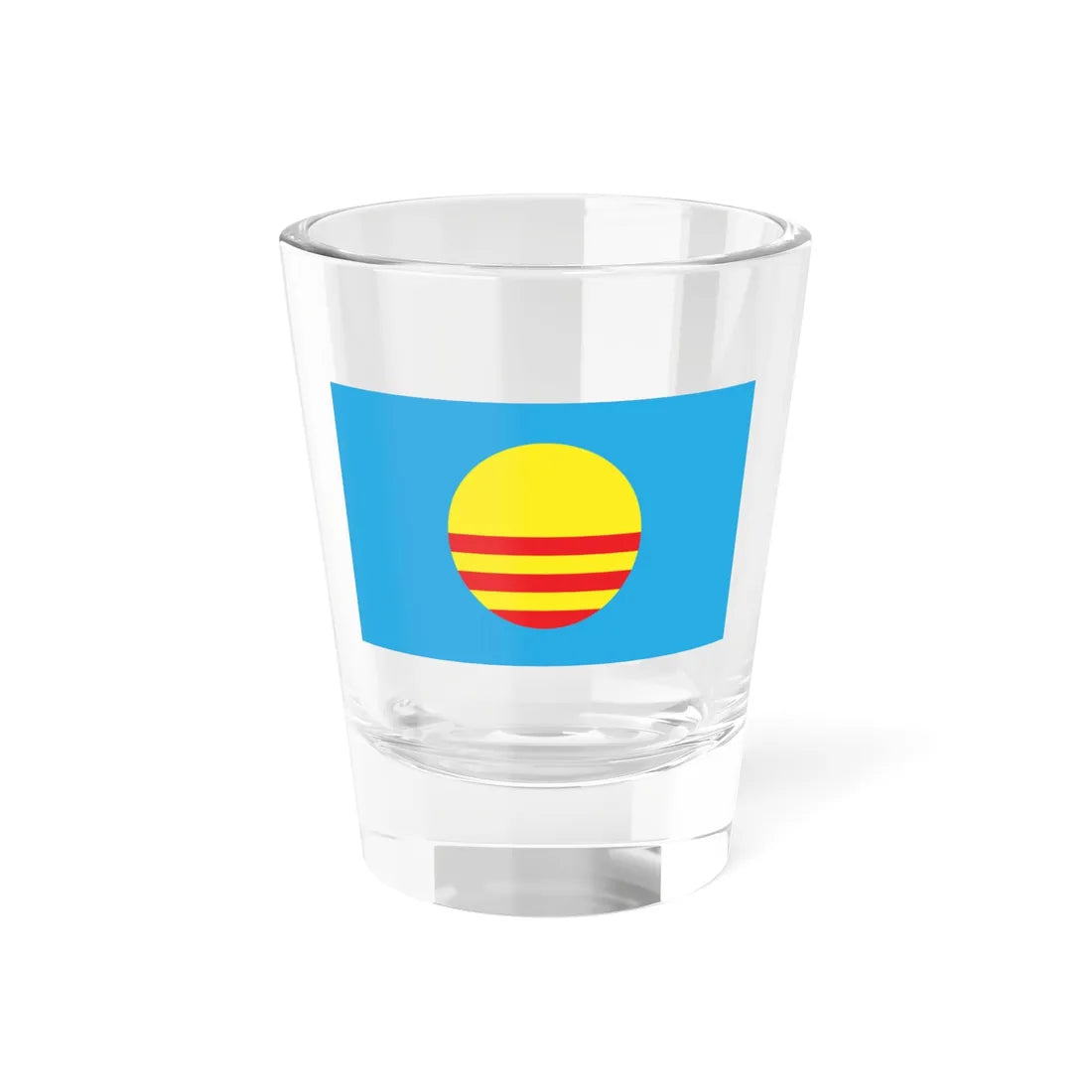 Flag of the Democratic Peoples Union Bosnia and Hertzegovina (Bosnia and Herzegovina) Shot Glass 1.5oz 1.5oz - Go Mug Yourself