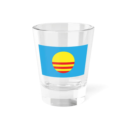 Flag of the Democratic Peoples Union Bosnia and Hertzegovina (Bosnia and Herzegovina) Shot Glass 1.5oz 1.5oz - Go Mug Yourself
