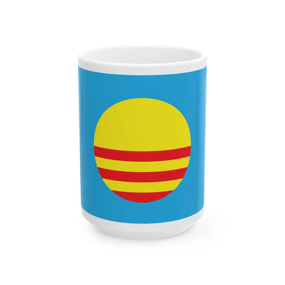 Flag of the Democratic Peoples Union Bosnia and Hertzegovina (Bosnia and Herzegovina) White Coffee Mug 15oz - Go Mug Yourself