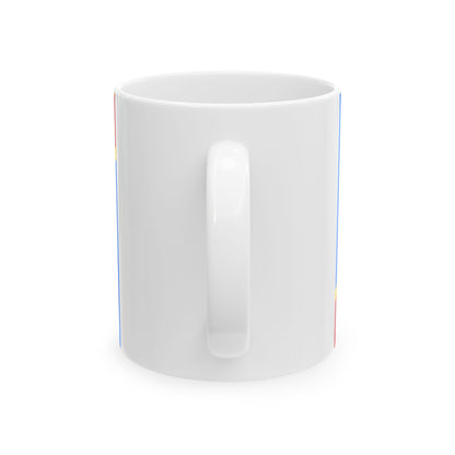 Flag of the Democratic Republic of the Congo 2-3 (Congo) White Coffee Mug-Go Mug Yourself