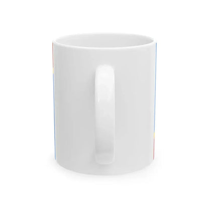 Flag of the Democratic Republic of the Congo 2-3 (Congo) White Coffee Mug - Go Mug Yourself