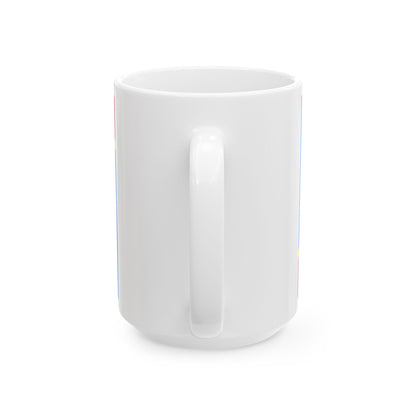 Flag of the Democratic Republic of the Congo 2-3 (Congo) White Coffee Mug-Go Mug Yourself