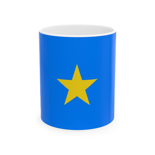 Flag of the Democratic Republic of the Congo 2003-2006 (Congo) White Coffee Mug-11oz-Go Mug Yourself
