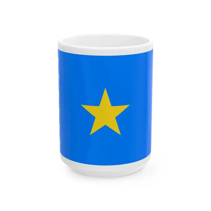 Flag of the Democratic Republic of the Congo 2003-2006 (Congo) White Coffee Mug 15oz - Go Mug Yourself