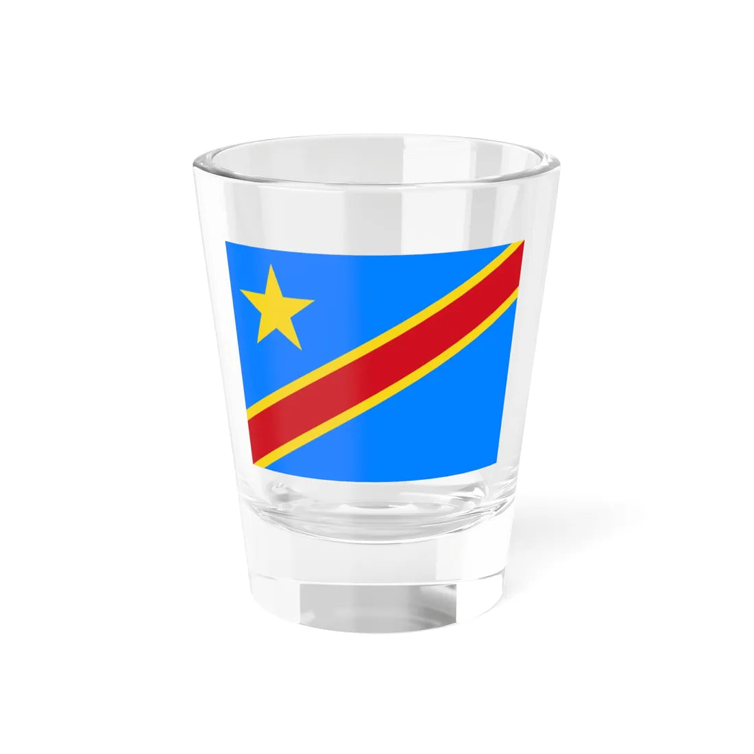 Flag of the Democratic Republic of the Congo (Congo) Shot Glass 1.5oz 1.5oz - Go Mug Yourself