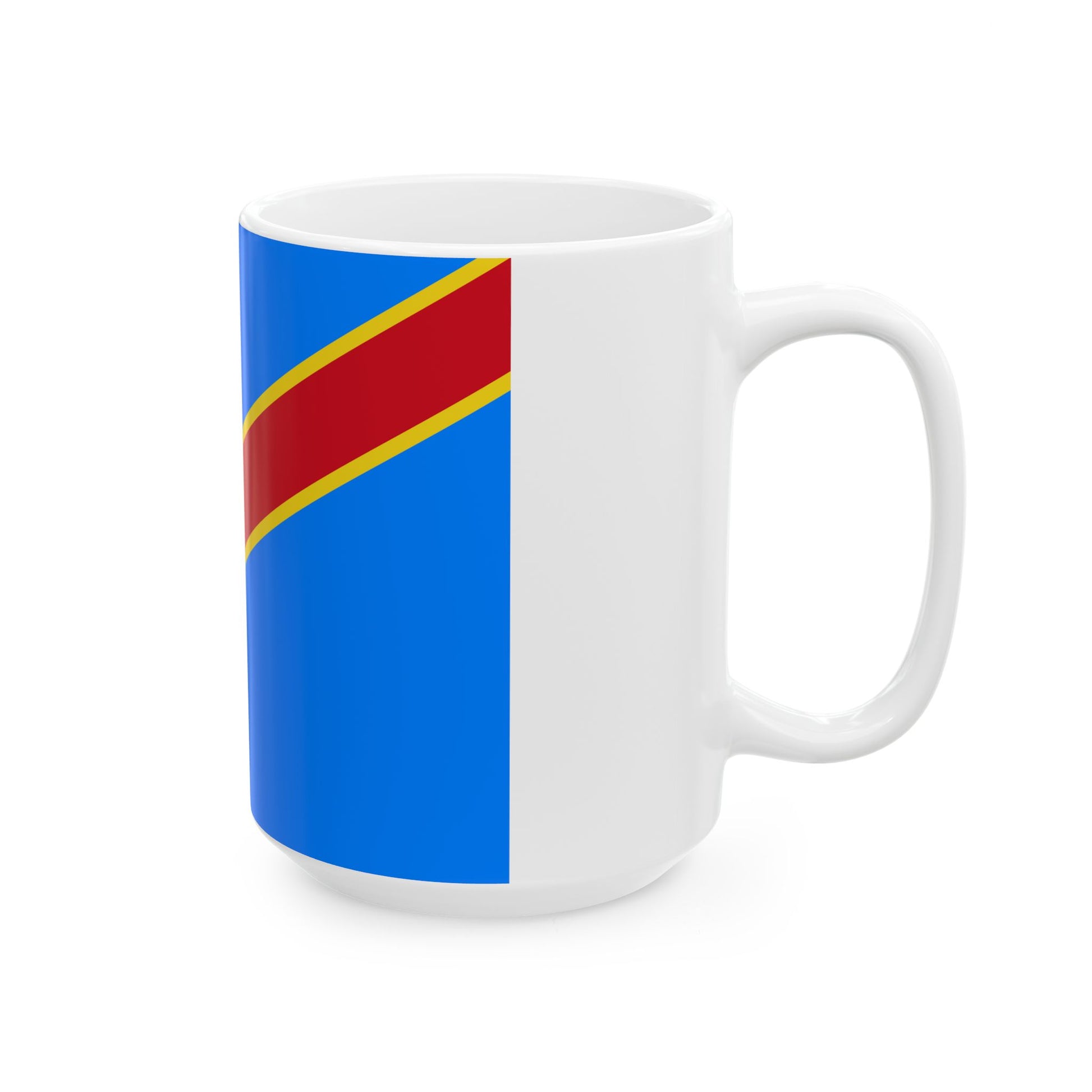 Flag of the Democratic Republic of the Congo type 2 (Congo) White Coffee Mug-Go Mug Yourself