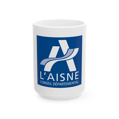 Flag of the Department of Aisne (France) White Coffee Mug 15oz - Go Mug Yourself
