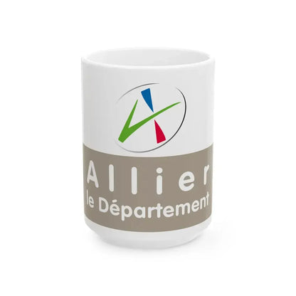 Flag of the Department of Allier (France) White Coffee Mug 15oz - Go Mug Yourself