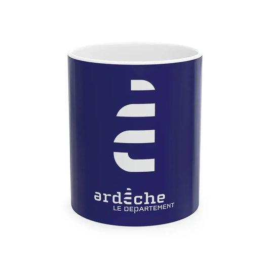 Flag of the Department of Ardeche (France) White Coffee Mug 11oz - Go Mug Yourself