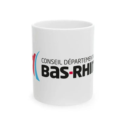 Flag of the Department of Bas-Rhin (France) White Coffee Mug 11oz - Go Mug Yourself