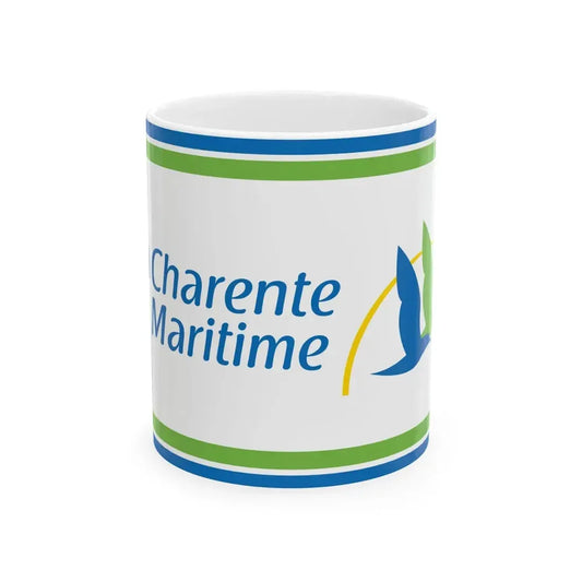 Flag of the Department of Charente-Maritime (France) White Coffee Mug 11oz - Go Mug Yourself