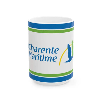 Flag of the Department of Charente-Maritime (France) White Coffee Mug 15oz - Go Mug Yourself