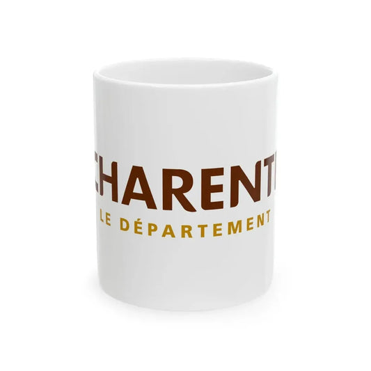 Flag of the Department of Charente Variant 1 (France) White Coffee Mug 11oz - Go Mug Yourself
