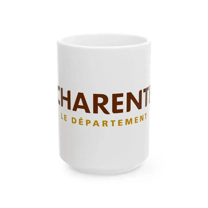 Flag of the Department of Charente Variant 1 (France) White Coffee Mug 15oz - Go Mug Yourself