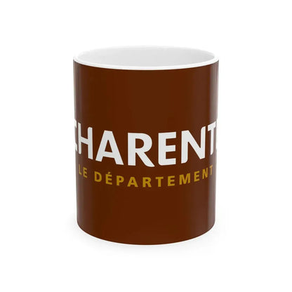 Flag of the Department of Charente Variant 2 (France) White Coffee Mug 11oz - Go Mug Yourself