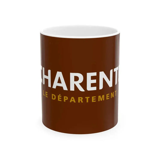 Flag of the Department of Charente Variant 2 (France) White Coffee Mug 11oz - Go Mug Yourself