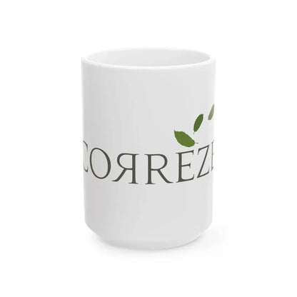 Flag of the Department of Correze (France) White Coffee Mug 15oz - Go Mug Yourself