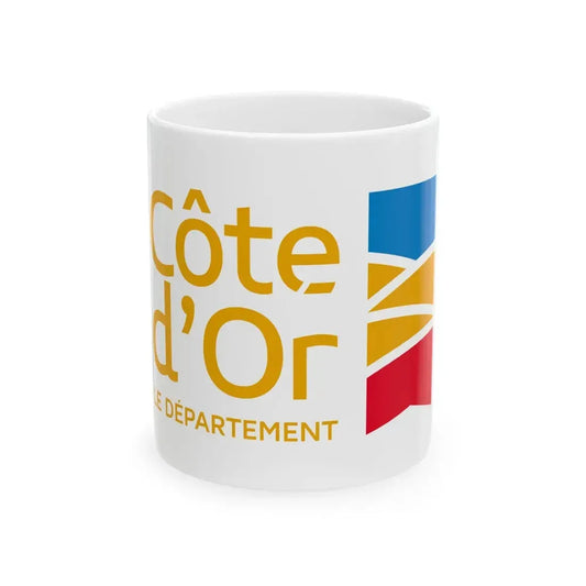 Flag of the Department of Cote-dOr (France) White Coffee Mug 11oz - Go Mug Yourself