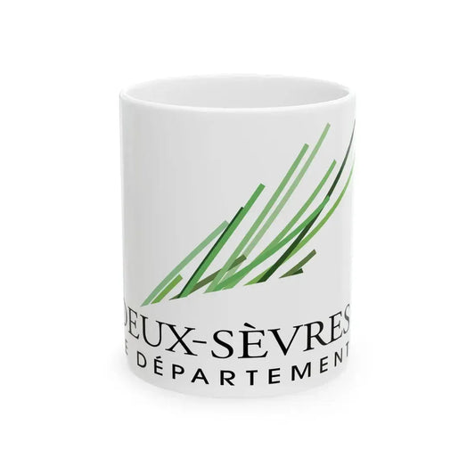 Flag of the Department of Deux-Sevres (France) White Coffee Mug 11oz - Go Mug Yourself