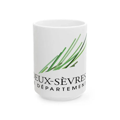 Flag of the Department of Deux-Sevres (France) White Coffee Mug 15oz - Go Mug Yourself