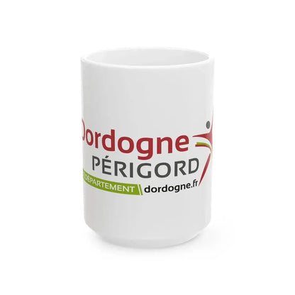 Flag of the Department of Dordogne (France) White Coffee Mug 15oz - Go Mug Yourself