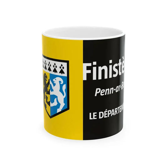 Flag of the Department of Finistere (France) White Coffee Mug 11oz - Go Mug Yourself