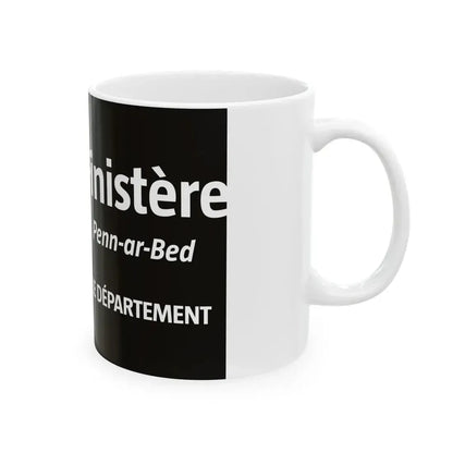 Flag of the Department of Finistere (France) White Coffee Mug - Go Mug Yourself