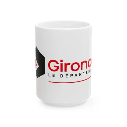 Flag of the Department of Gironde (France) White Coffee Mug 15oz - Go Mug Yourself