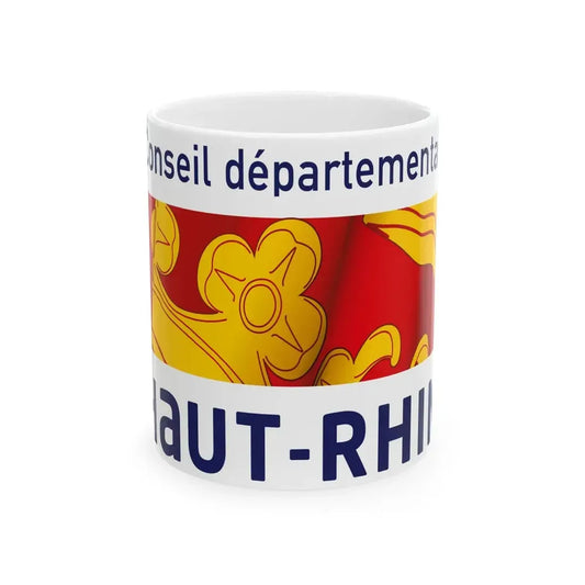 Flag of the Department of Haut-Rhin (France) White Coffee Mug 11oz - Go Mug Yourself