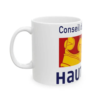 Flag of the Department of Haut-Rhin (France) White Coffee Mug - Go Mug Yourself