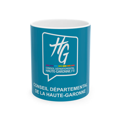 Flag of the Department of Haute-Garonne (France) White Coffee Mug-11oz-Go Mug Yourself