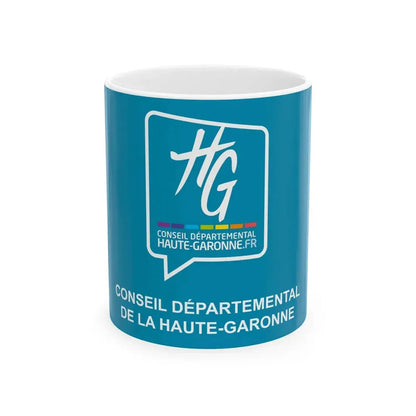 Flag of the Department of Haute-Garonne (France) White Coffee Mug 11oz - Go Mug Yourself