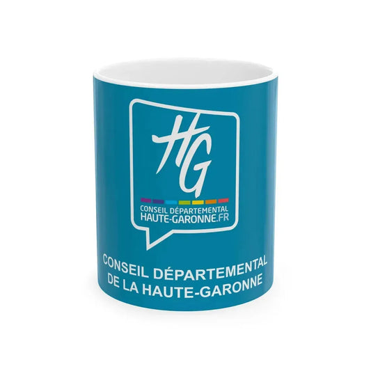 Flag of the Department of Haute-Garonne (France) White Coffee Mug 11oz - Go Mug Yourself