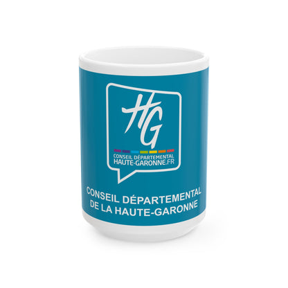 Flag of the Department of Haute-Garonne (France) White Coffee Mug-15oz-Go Mug Yourself