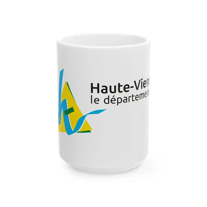 Flag of the Department of Haute-Vienne Variant 2 (France) White Coffee Mug 15oz - Go Mug Yourself