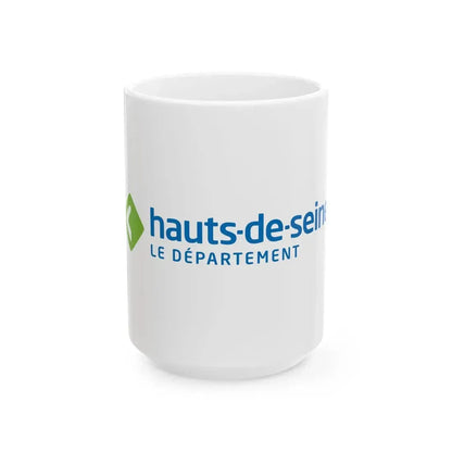 Flag of the Department of Hauts-de-Seine (France) White Coffee Mug 15oz - Go Mug Yourself