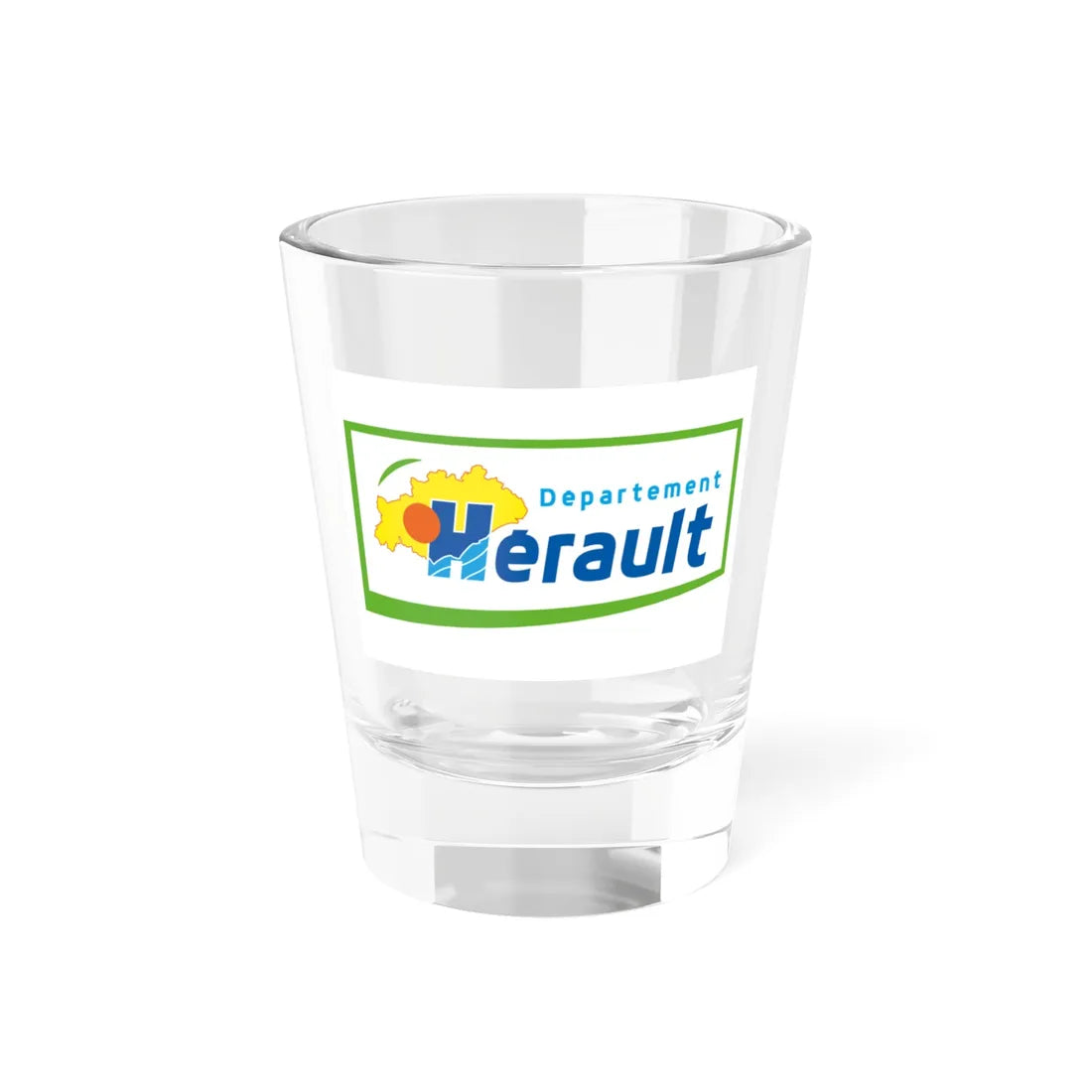 Flag of the Department of Herault (France) Shot Glass 1.5oz 1.5oz - Go Mug Yourself