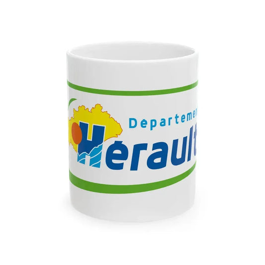 Flag of the Department of Herault (France) White Coffee Mug 11oz - Go Mug Yourself