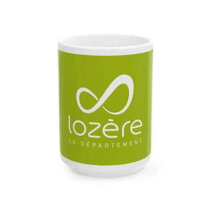 Flag of the Department of Lozere (France) White Coffee Mug 15oz - Go Mug Yourself