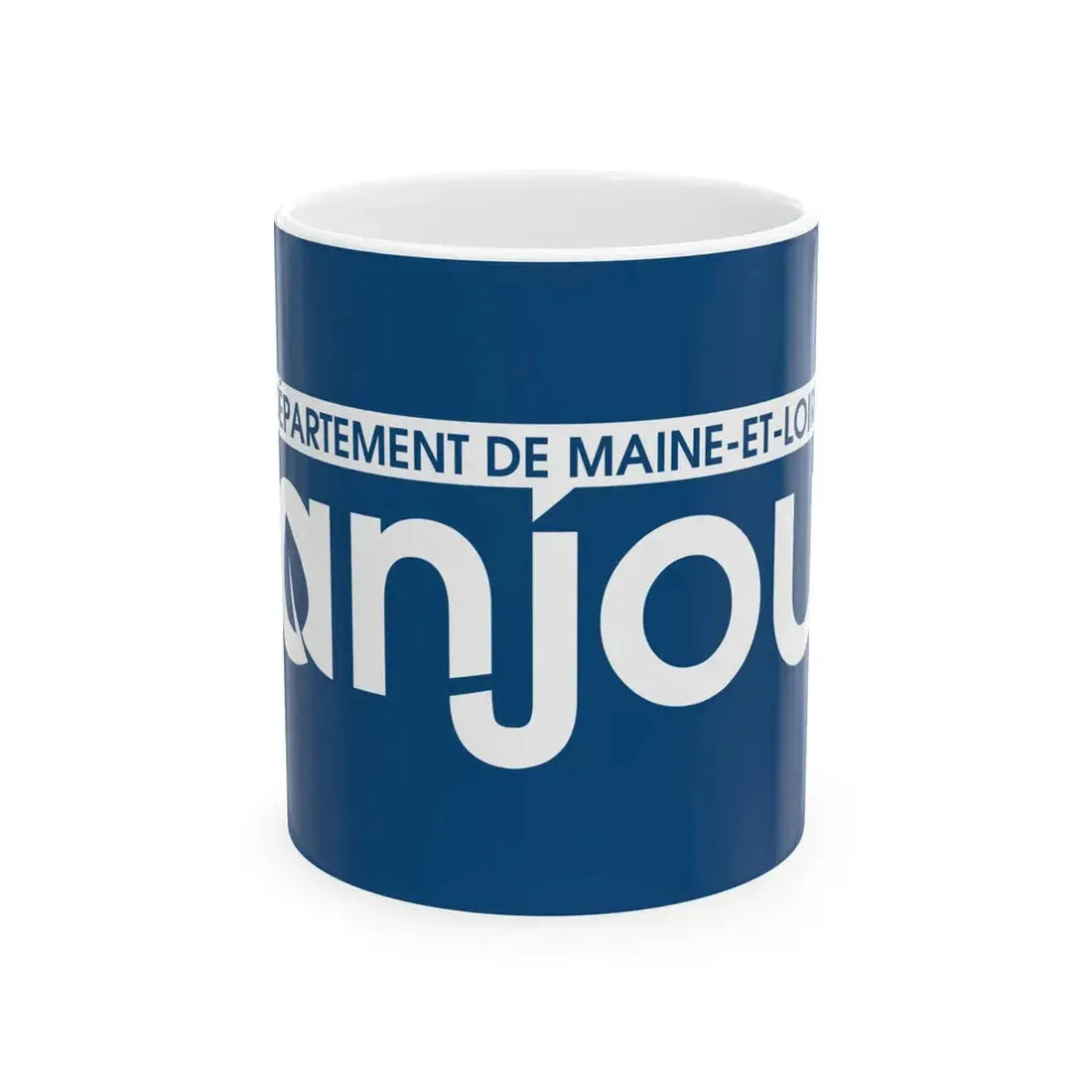 Flag of the Department of Maine-et-Loire Variant 2 (France) White Coffee Mug 11oz - Go Mug Yourself