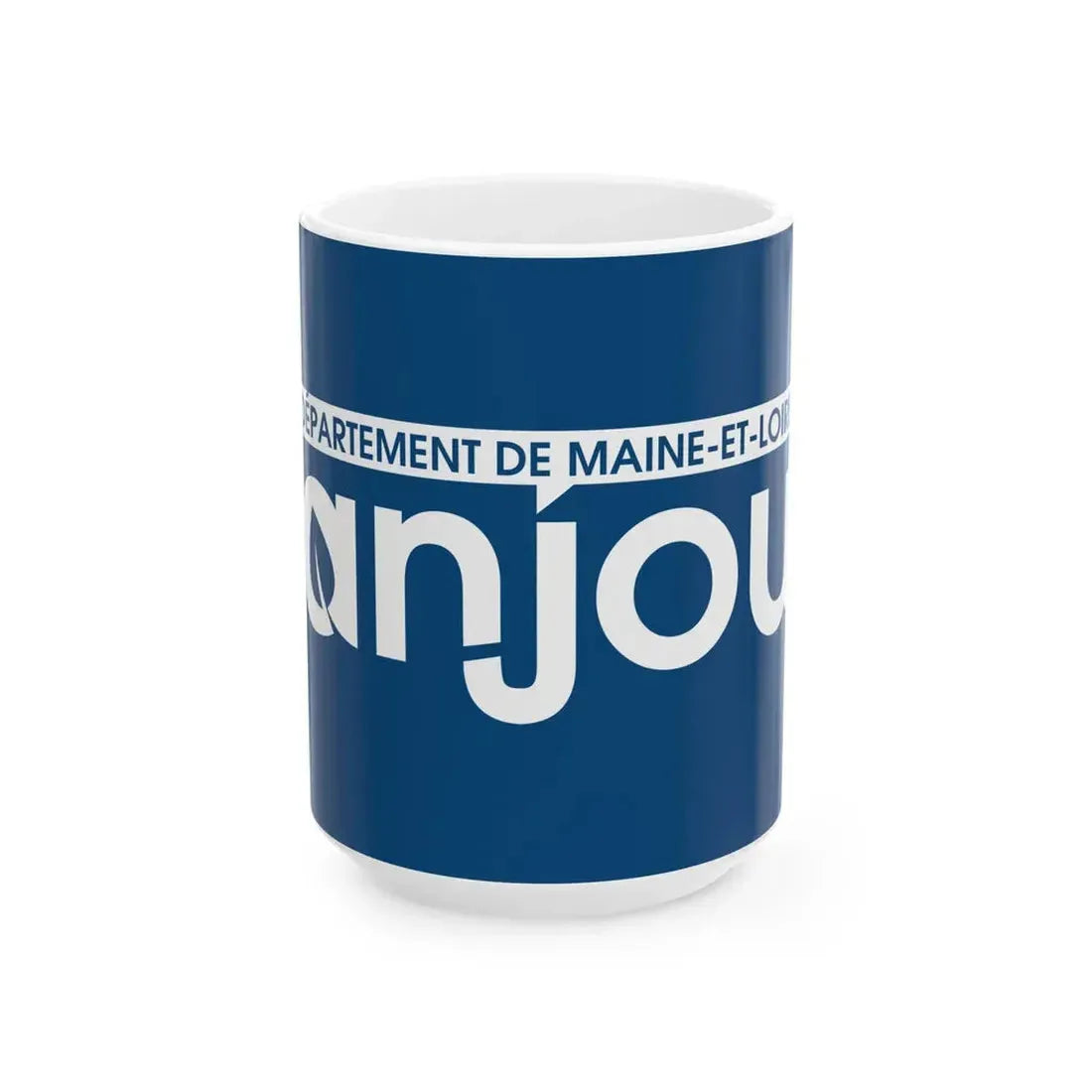 Flag of the Department of Maine-et-Loire Variant 2 (France) White Coffee Mug 15oz - Go Mug Yourself
