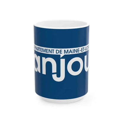 Flag of the Department of Maine-et-Loire Variant 2 (France) White Coffee Mug 15oz - Go Mug Yourself