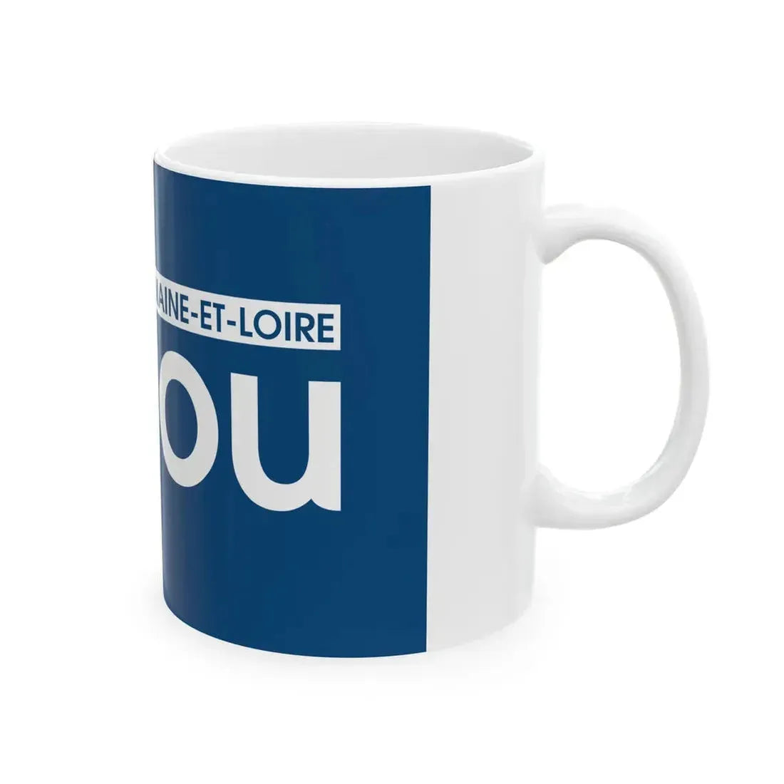 Flag of the Department of Maine-et-Loire Variant 2 (France) White Coffee Mug - Go Mug Yourself