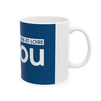 Flag of the Department of Maine-et-Loire Variant 2 (France) White Coffee Mug - Go Mug Yourself