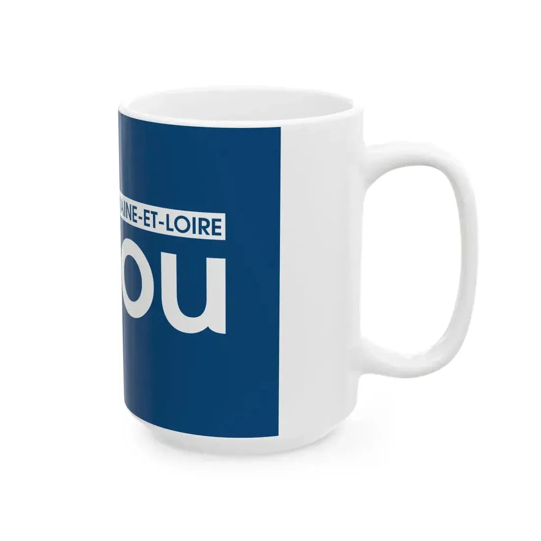 Flag of the Department of Maine-et-Loire Variant 2 (France) White Coffee Mug - Go Mug Yourself