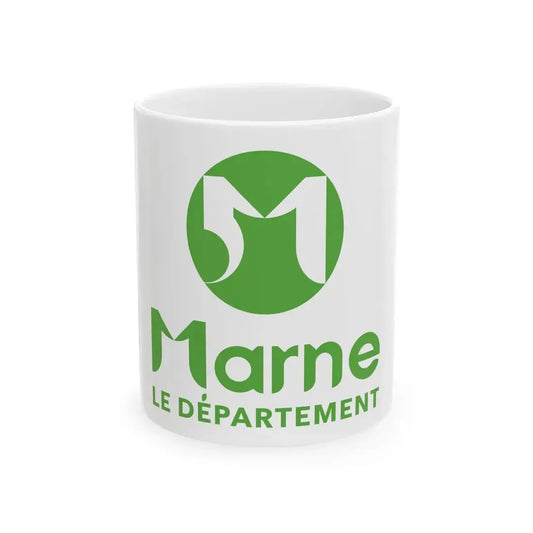 Flag of the Department of Marne (France) White Coffee Mug 11oz - Go Mug Yourself
