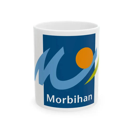 Flag of the Department of Morbihan (France) White Coffee Mug 11oz - Go Mug Yourself