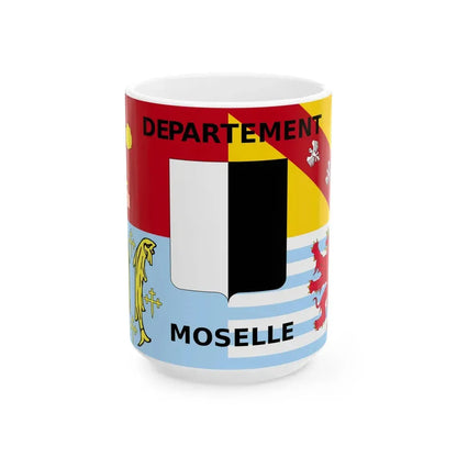 Flag of the Department of Moselle (France) White Coffee Mug 15oz - Go Mug Yourself
