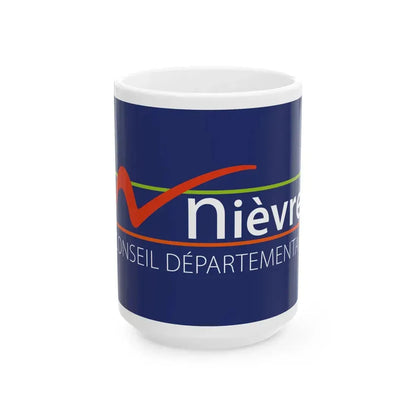 Flag of the Department of Nievre (France) White Coffee Mug 15oz - Go Mug Yourself