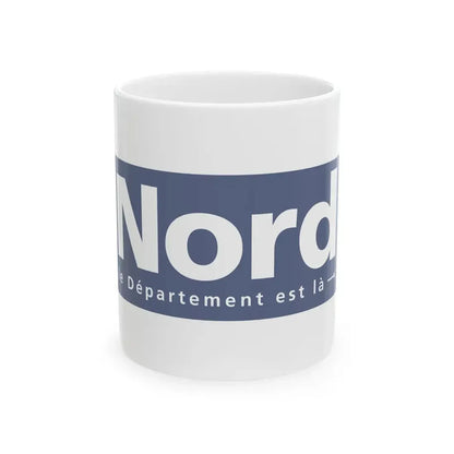 Flag of the Department of Nord (France) White Coffee Mug 11oz - Go Mug Yourself